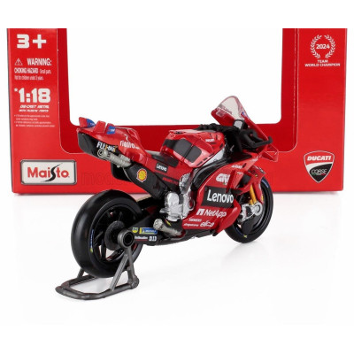 MAISTO DUCATI DESMOSEDICI GP24 TEAM LENOVO N 23 MOTOGP SEASON 2024 ENEA BASTIANINI - RED 1/18