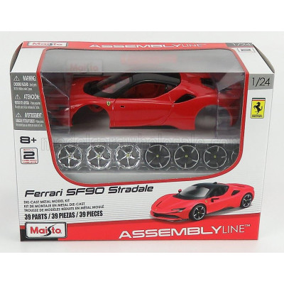 MAISTO FERRARI SF90 HYBRID STRADALE 2019 - RED BLACK 1/24