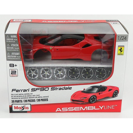 MAISTO FERRARI SF90 HYBRID STRADALE 2019 - RED BLACK 1/24