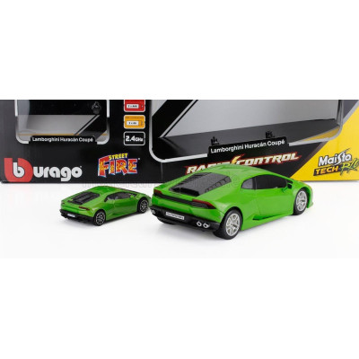 MAISTO LAMBORGHINI SET 2X HURACAN LP610-4 2014 - GREEN 1/24