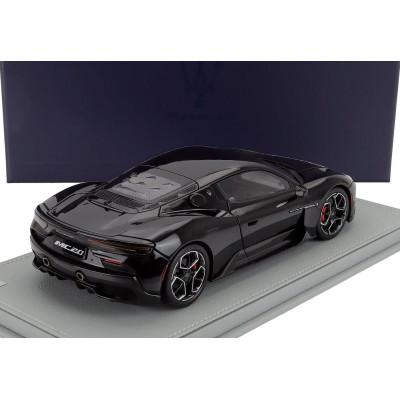 MASERATI MODELS MASERATI MC20 GLOSS BLACK ROOF 2020 - CON VETRINA - WITH SHOWCASE - NERO ENIGMA - BLACK 1/18