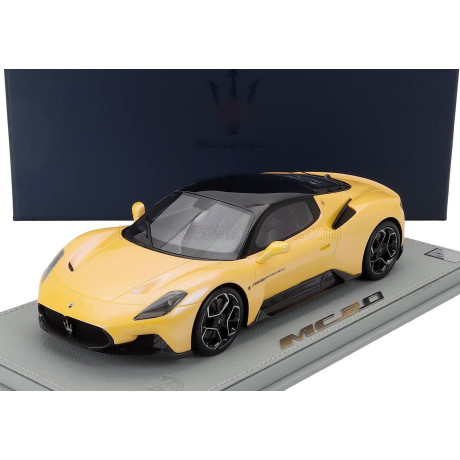 MASERATI MODELS MASERATI MC20 2020 - CON VETRINA - WITH SHOWCASE - GIALLO GENIO - YELLOW 1/18