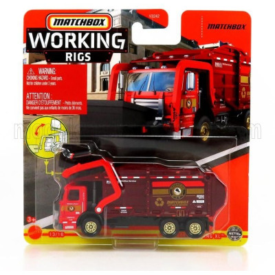 MATCHBOX TRUCK GARBAGE KING XL - DARK RED 1/64