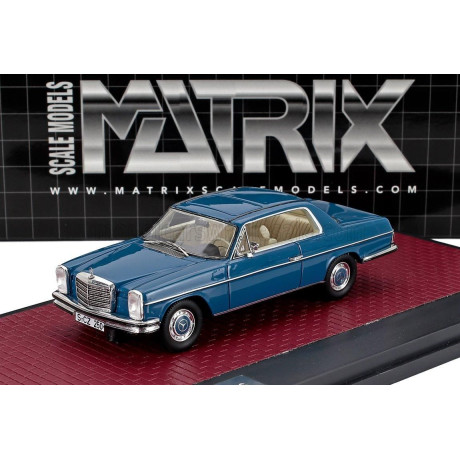 MATRIX SCALE MODELS MERCEDES BENZ S-CLASS 280C COUPE (W111) 1968 - BLUE 1/43