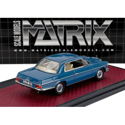 MATRIX SCALE MODELS MERCEDES BENZ S-CLASS 280C COUPE (W111) 1968 - BLUE 1/43