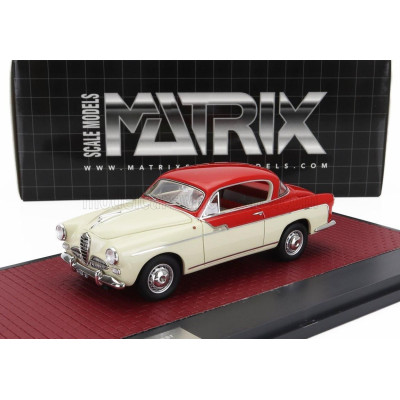MATRIX SCALE MODELS ALFA ROMEO 1900 SUPER BOANO PRIMAVERA 1955 - WHITE RED 1/43