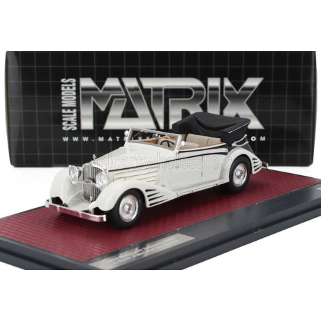 MATRIX SCALE MODELS MAYBACH ZEPPELIN DS8 CABRIOLET OPEN 1934 - WHITE 1/43