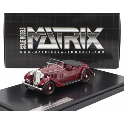 MATRIX SCALE MODELS ROVER 12hp (P1) TOURER CABRIOLET OPEN 1934 - BORDEAUX 1/43