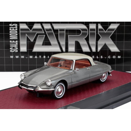 MATRIX SCALE MODELS CITROEN DS21 GRAND PALAIS COUPE 1971 - GREY MET CREAM 1/43