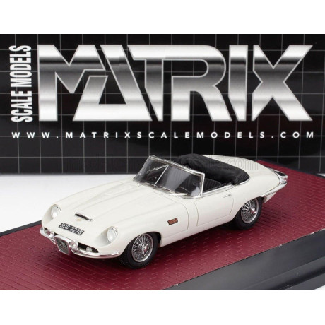 MATRIX SCALE MODELS JAGUAR E-TYPE FRUA ROADSTER OPEN 1964 - WHITE 1/43
