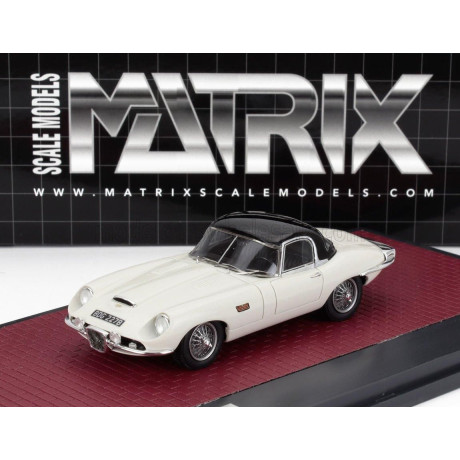 MATRIX SCALE MODELS JAGUAR E-TYPE FRUA ROADSTER CLOSED 1964 - WHITE 1/43