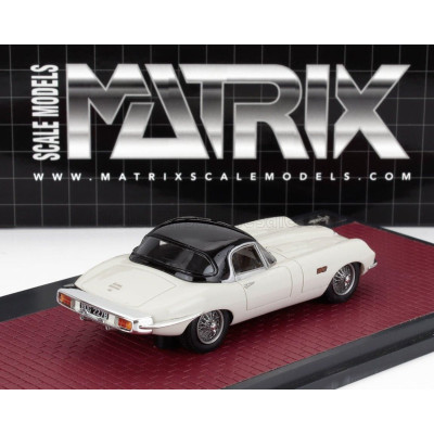 MATRIX SCALE MODELS JAGUAR E-TYPE FRUA ROADSTER CLOSED 1964 - WHITE 1/43