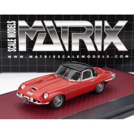 MATRIX SCALE MODELS JAGUAR E-TYPE FRUA ROADSTER CLOSED 1964 - RED 1/43