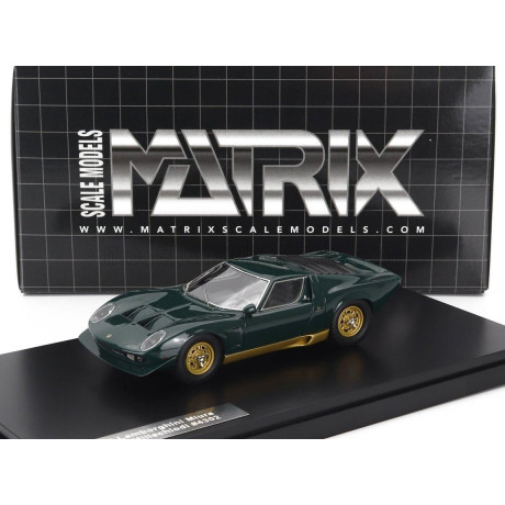 MATRIX SCALE MODELS LAMBORGHINI MIURA P400S MILLECHIODI 1969 - GREEN 1/43