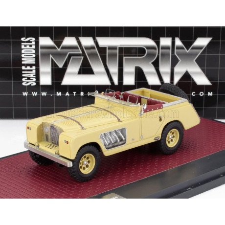 MATRIX SCALE MODELS LAND ROVER 109 BELL AURENS LONGNOSE OPEN 2008 - SAND 1/43