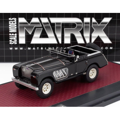MATRIX SCALE MODELS LAND ROVER 109 BELL AURENS LONGNOSE OPEN 2008 - BLACK 1/43