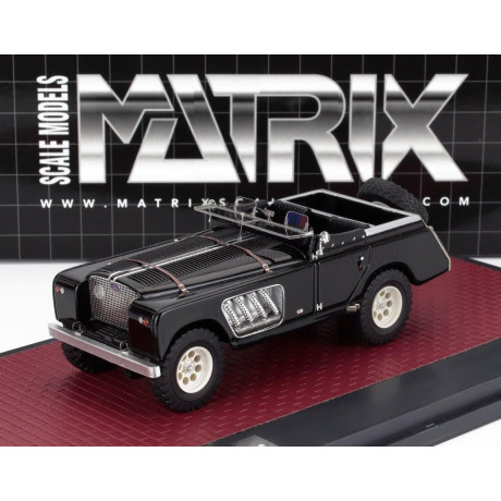 MATRIX SCALE MODELS LAND ROVER 109 BELL AURENS LONGNOSE OPEN 2008 - BLACK 1/43