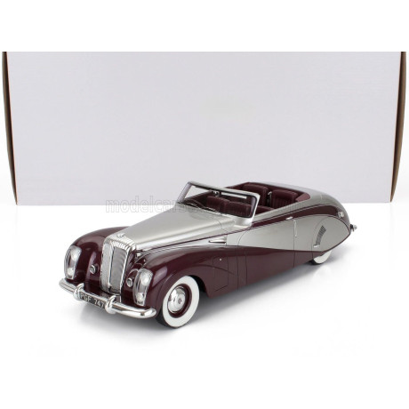 MATRIX SCALE MODELS DAIMLER DE36 HOOPER ''GREEN GODDESS'' CABRIOLET OPEN 1953 - RED SILVER 1/18