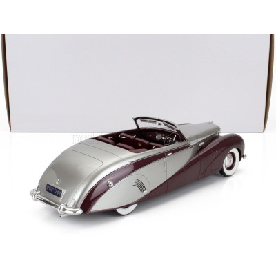MATRIX SCALE MODELS DAIMLER DE36 HOOPER ''GREEN GODDESS'' CABRIOLET OPEN 1953 - RED SILVER 1/18