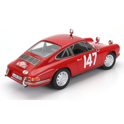 MATRIX SCALE MODELS PORSCHE 911S COUPE N 147 WINNER CLASS RALLY MONTECARLO 1965 HERBERT LINGE - PETER FALK - RED 1/18