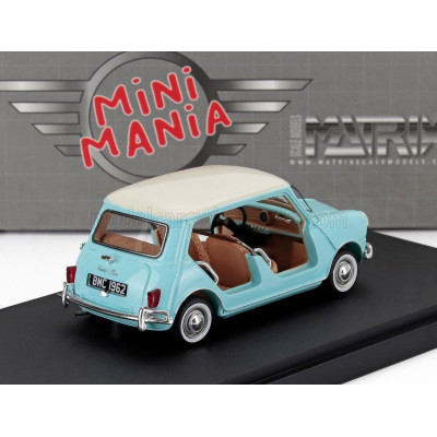 MATRIX SCALE MODELS MINI BEACH CAR 1962 - WHITE LIGHT BLUE 1/43