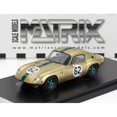 MATRIX SCALE MODELS LOTUS ELAN 26R COUPE N 62 RACING 1964 - GOLD GREEN 1/43