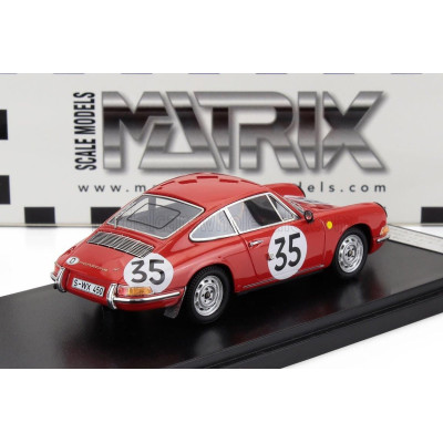 MATRIX SCALE MODELS PORSCHE 911S COUPE TEAM J.FRANC N 35 24h LE MANS 1966 JEAN KERGUEN - JACQUES DEWES - RED 1/43