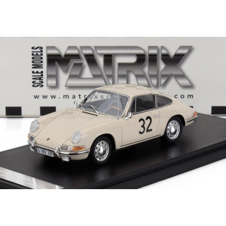 MATRIX SCALE MODELS PORSCHE 911S COUPE N 32 TEST 24h LE MANS 1966 - WHITE 1/43