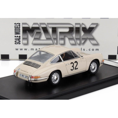 MATRIX SCALE MODELS PORSCHE 911S COUPE N 32 TEST 24h LE MANS 1966 - WHITE 1/43