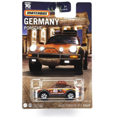 MATTEL HOT WHEELS PORSCHE 911 930 TURBO RALLY N 85 RACING 1985 - COPPER 1/64