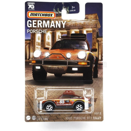 MATTEL HOT WHEELS PORSCHE 911 930 TURBO RALLY N 85 RACING 1985 - COPPER 1/64