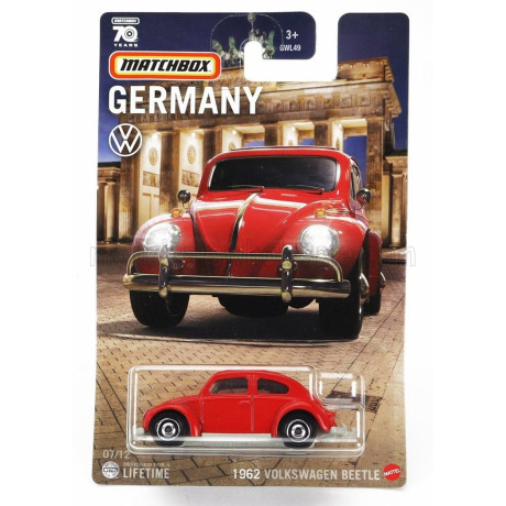 MATTEL HOT WHEELS VOLKSWAGEN BEETLE 1962 - RED 1/64