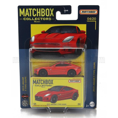 MATTEL HOT WHEELS JAGUAR F-TYPE V8 COUPE 2015 - RED BLACK 1/64