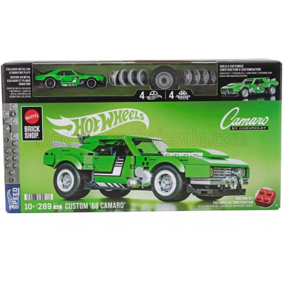 MATTEL HOT WHEELS CHEVROLET CAMARO CUSTOM 1968 - 289 PEZZI - 289 PCS + V-SERIES 1/64 SCALE - GREEN 1/32