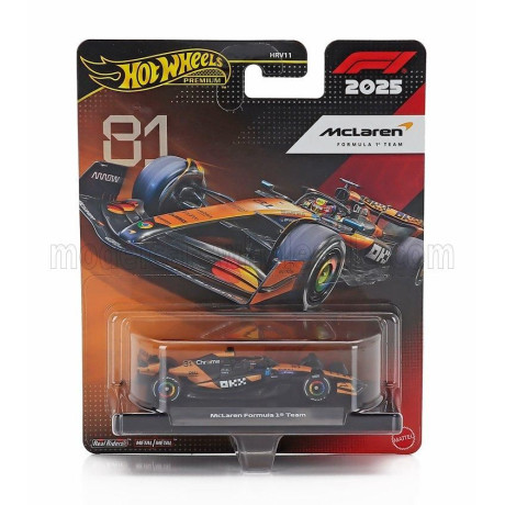 MATTEL HOT WHEELS McLAREN F1  MCL39 TEAM MCLAREN N 81 SEASON 2025 OSCAR PIASTRI - ORANGE BLACK 1/64