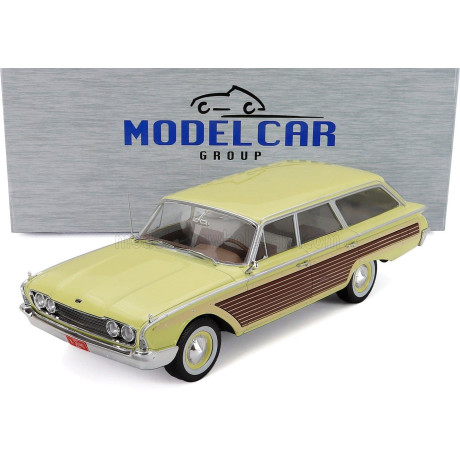 MCG FORD USA LTD COUNTRY SQUIRE SW STATION WAGON 1960 - LIGHT YELLOW WOOD 1/18