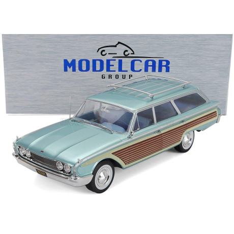 MCG FORD USA LTD COUNTRY SQUIRE SW STATION WAGON 1960 - LIGHT BLUE WOOD 1/18