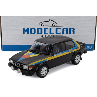 MCG SAAB 99 TURBO 1977 - BLACK YELLOW LIGHT BLUE 1/18