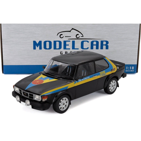 MCG SAAB 99 TURBO 1977 - BLACK YELLOW LIGHT BLUE 1/18