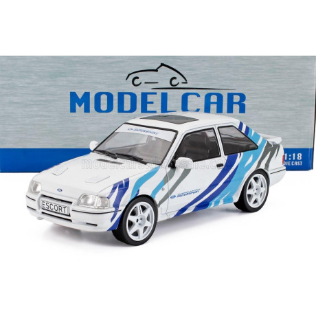 MCG FORD ENGLAND ESCORT MK IV RS TURBO S2 1990 - WHITE BLUE 1/18