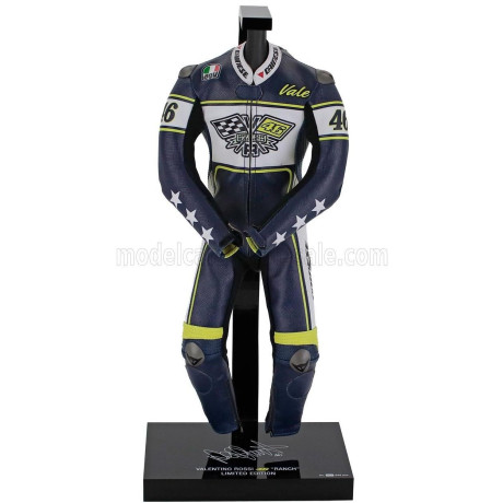 MICROART RACING DAINESE RACING SUIT - TUTA - VALENTINO ROSSI VR46 - RANCH TAVULLIA - TRUE TO ORIGINAL WITH ZIP CLOSURE (RACING S