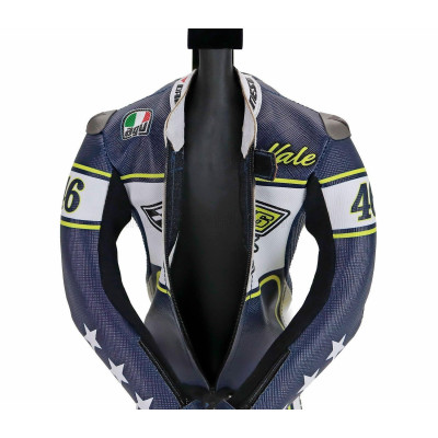 MICROART RACING DAINESE RACING SUIT - TUTA - VALENTINO ROSSI VR46 - RANCH TAVULLIA - TRUE TO ORIGINAL WITH ZIP CLOSURE (RACING S