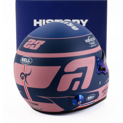 MINI HELMET BELL HELMET CASCO HELMET F1 ALEXANDER ALBON TEAM WILLIAMS RACING N 23 SEASON 2024 - MATT BLUE PINK 1/2