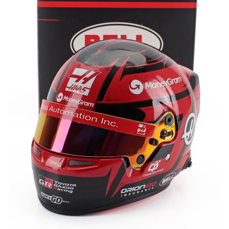 MINI HELMET BELL HELMET CASCO HELMET F1 ESTEBAN OCON TEAM MONEYGRAM HAAS N 31 SEASON 2025 - RED BLACK 1/2