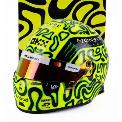 MINI HELMET BELL HELMET CASCO HELMET F1 LANDO NORRIS WORLD CHAMPION TEAM MCLAREN N 4 SEASON 2025 - YELLOW BLACK 1/2