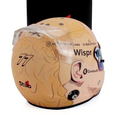 MINI HELMET STILO CASCO HELMET F1 VALTTERI BOTTAS TEAM ALFA ROMEO STAKE KICK N 77 BAHRAIN TEST 2023 - PINK 1/2