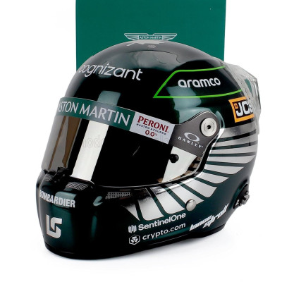 MINI HELMET STILO CASCO HELMET F1 LANCE STROLL TEAM ASTON MARTIN ARAMCO COGNIZANT N 18 SEASON 2023 - GREEN 1/2
