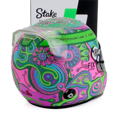 MINI HELMET STILO CASCO HELMET F1 VALTTERI BOTTAS TEAM STAKE KICK SAUBER N 77 AUSTIN GP 2024 - VARIOUS 1/2