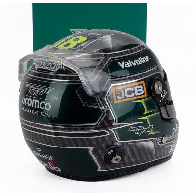 MINI HELMET STILO CASCO HELMET F1 LANCE STROLL TEAM ASTON MARTIN ARAMCO COGNIZANT N 18 SEASON 2024 - GREEN 1/2
