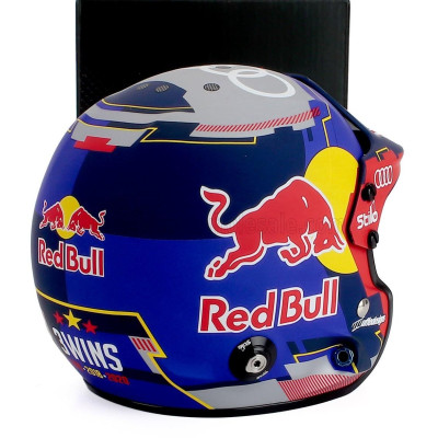 MINI HELMET STILO CASCO HELMET CARLOS SAINZ SR TEAM AUDI RS Q E-TRON E2 SPORT N 204 WINNER RALLY DAKAR 2024 - BLUE RED YELLOW 1/